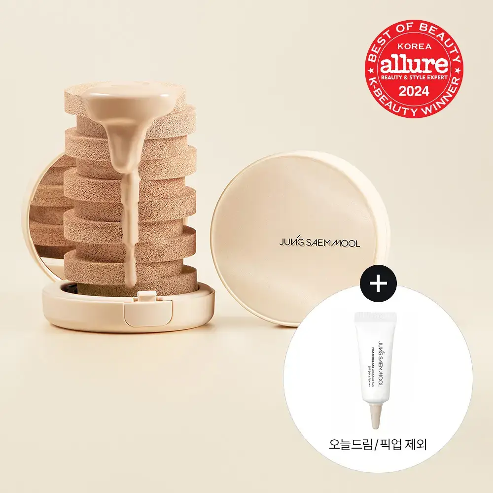 [앰플선5ml증정/얇은커버쿠션] 정샘물 스킨 누더 커버레이어 쿠션 (본품+리필)
